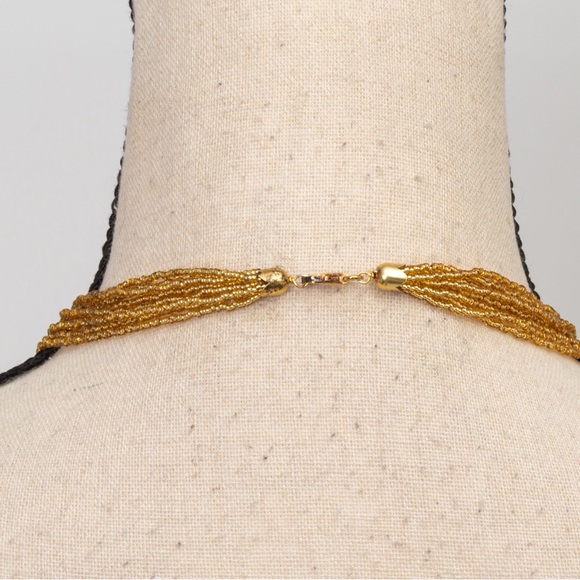 14K Di Murano multistrand gold beaded necklace Murano glass Made in Italy - Picture 2 of 16